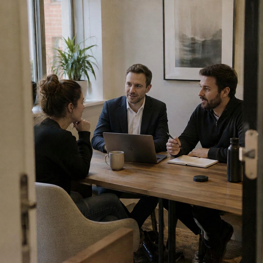 Incontro con una giovane cliente in ufficio